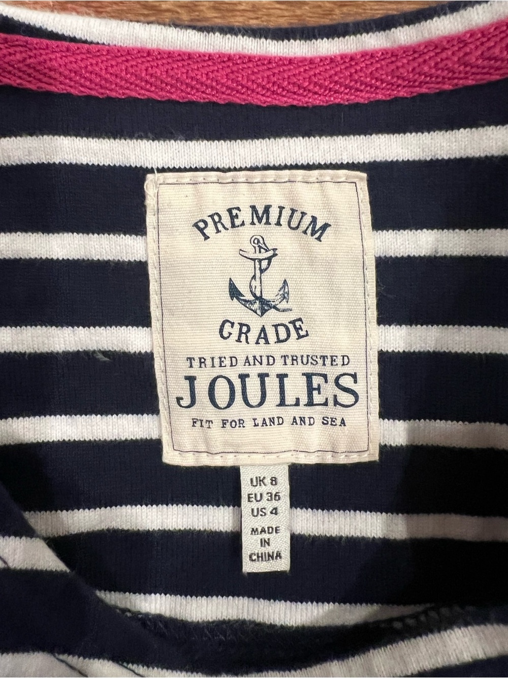 Joules Women's US 4 Riviera Short Sleeve Jersey Dress